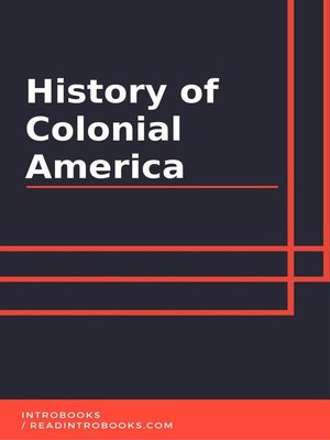 cover image of History of Colonial America